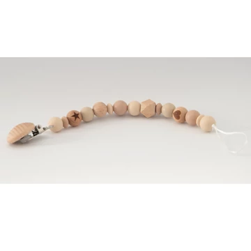 Cumilánc - Kézzel készült cumilánc szilikon és fa gyöngyökből  - Natural Cumilánc - Kézzel készült cumilánc szilikon és fa gyöngyökből  - Natural