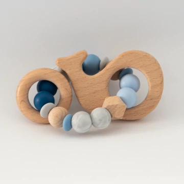 Marokrágóka - Szilikon és fa gyöngyökből, kézzel készítve - Ocean Marokrágóka - Szilikon és fa gyöngyökből, kézzel készítve - Ocean