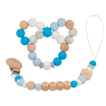 Babaváró ajándékcsomag - Mackó Rágóka és Cumilánc névvel - Teddy Babaváró ajándékcsomag - Mackó Rágóka és Cumilánc névvel - Teddy